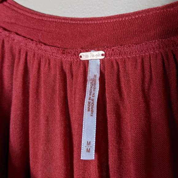 Free People Sahara Sun Burnt Orange Top size medium - Picture 5 of 6